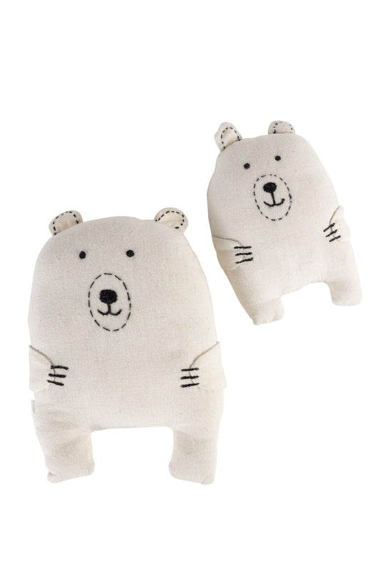Polar bear pair Chillout Chums cttn 6H/4H wht/blk