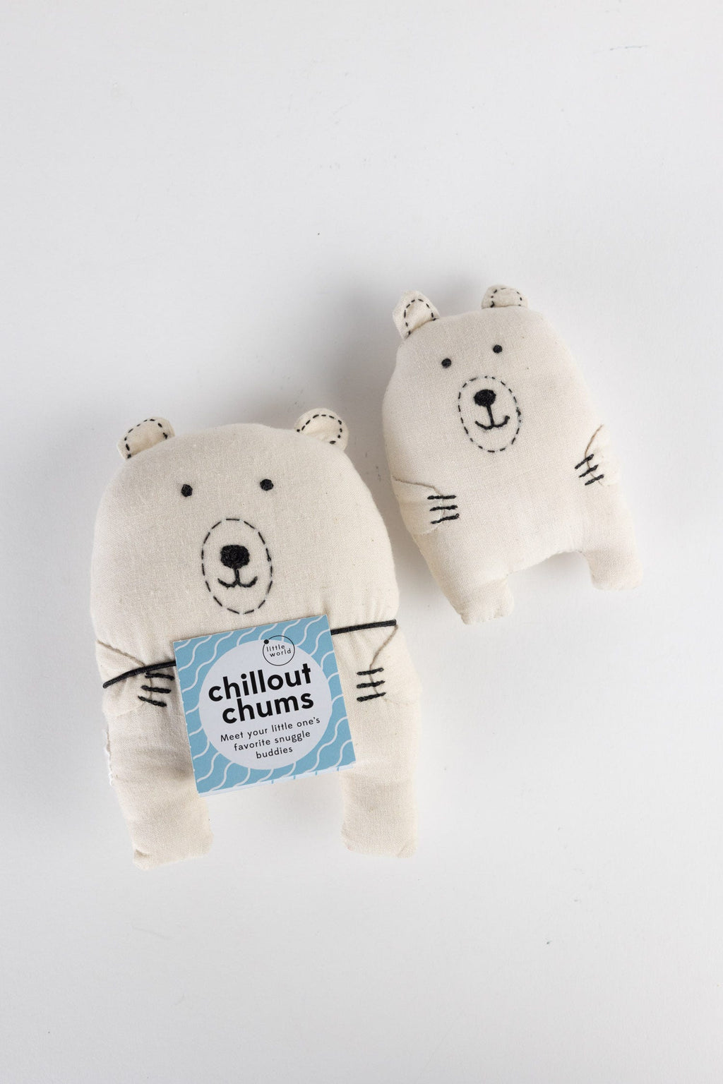 Polar bear pair Chillout Chums cttn 6H/4H wht/blk