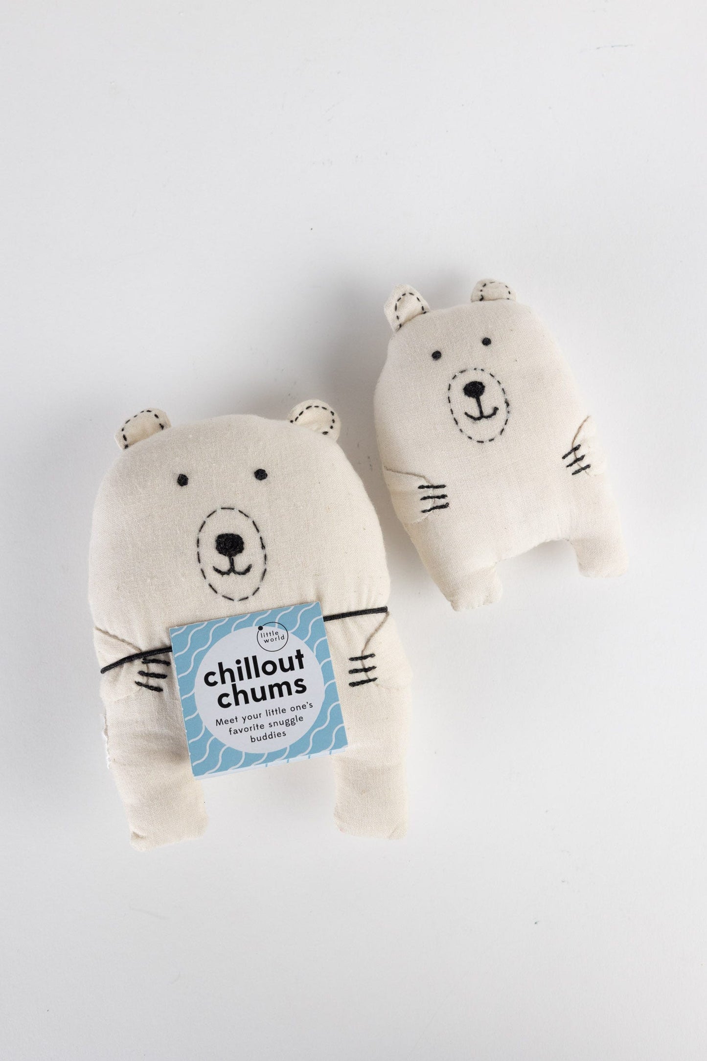Polar bear pair Chillout Chums cttn 6H/4H wht/blk
