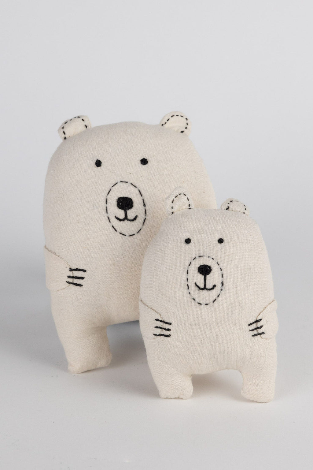 Polar bear pair Chillout Chums cttn 6H/4H wht/blk
