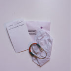 Earrings hoop wrapped threads/brass 1.75L multi
