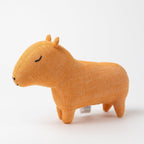 Capybara stuffed cotton/kapok 8Lx5H orange/black