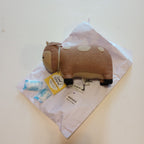 Deer stuffed cotton/kapok 7Lx4.5H brown/tan