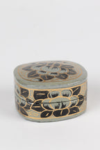 Box mini lotus paper mache 2L gray/black