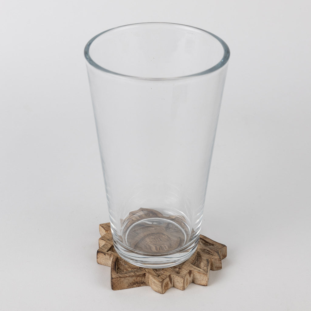 Coasters S/4 lotus blossom wood 4D natural