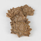 Coasters S/4 lotus blossom wood 4D natural
