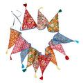 Garland tri/tassels cttn 108Lx11H multi