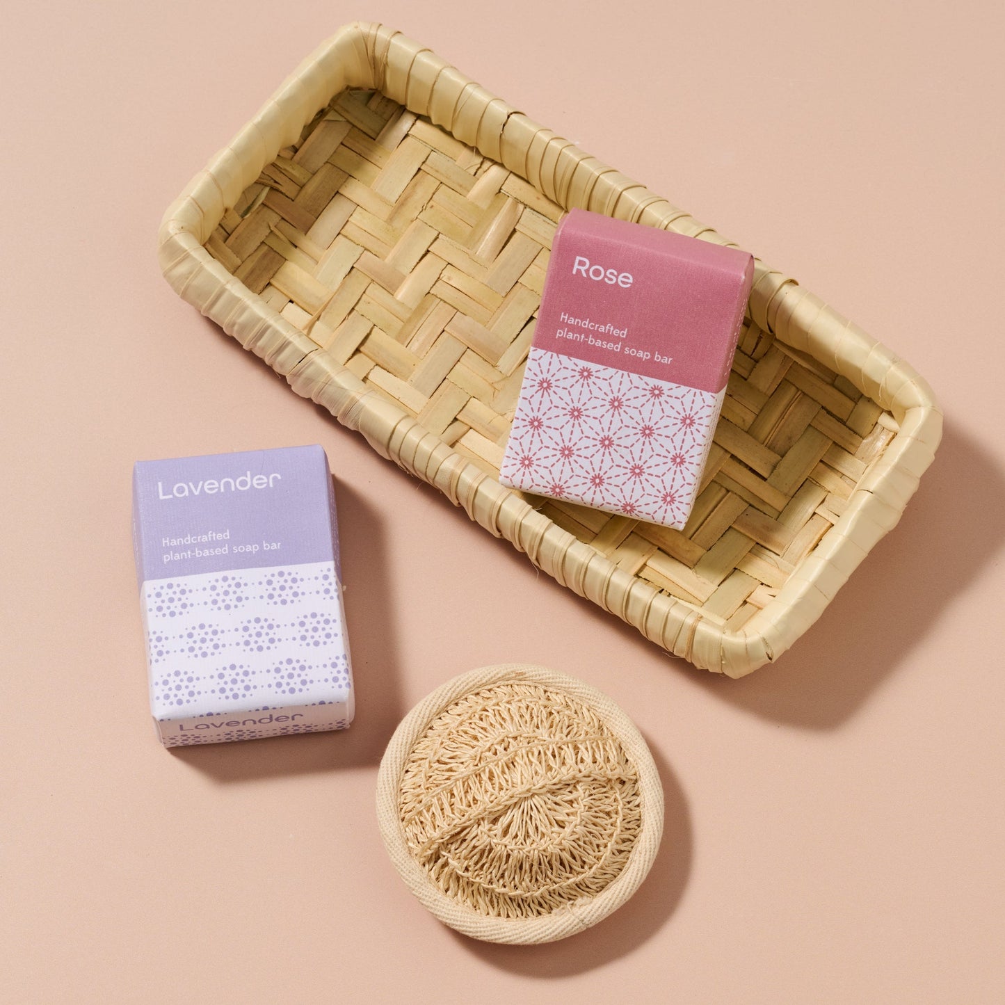 Taaja Lavender and Rose Soap/Body Scrubber Set