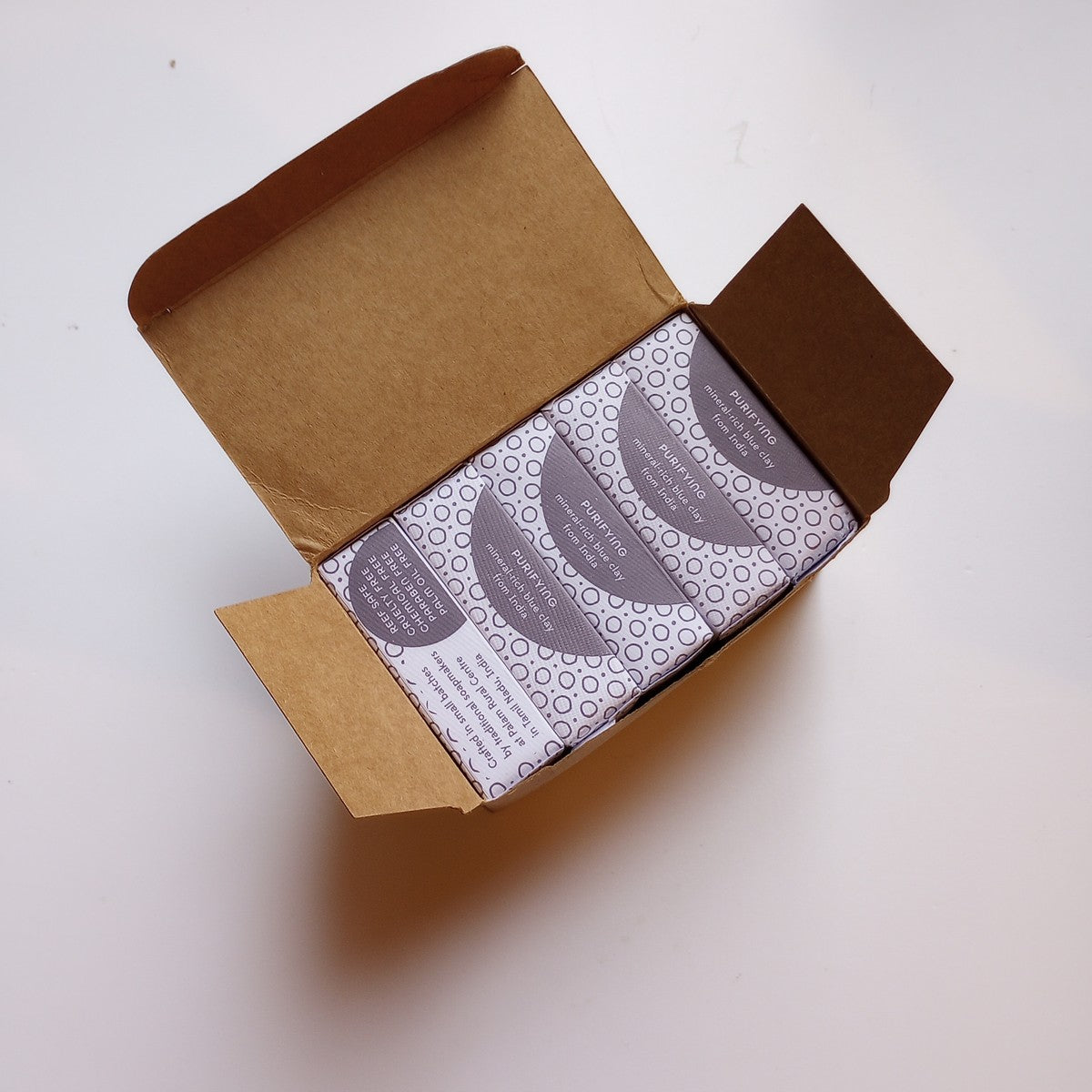 Shampoo bar M/5 blue clay/neem 3.2oz gray/wht