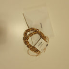 Necklace barrel shapes wood/cord 40L browns