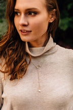 Necklace moon/star/fn chain 16L gold