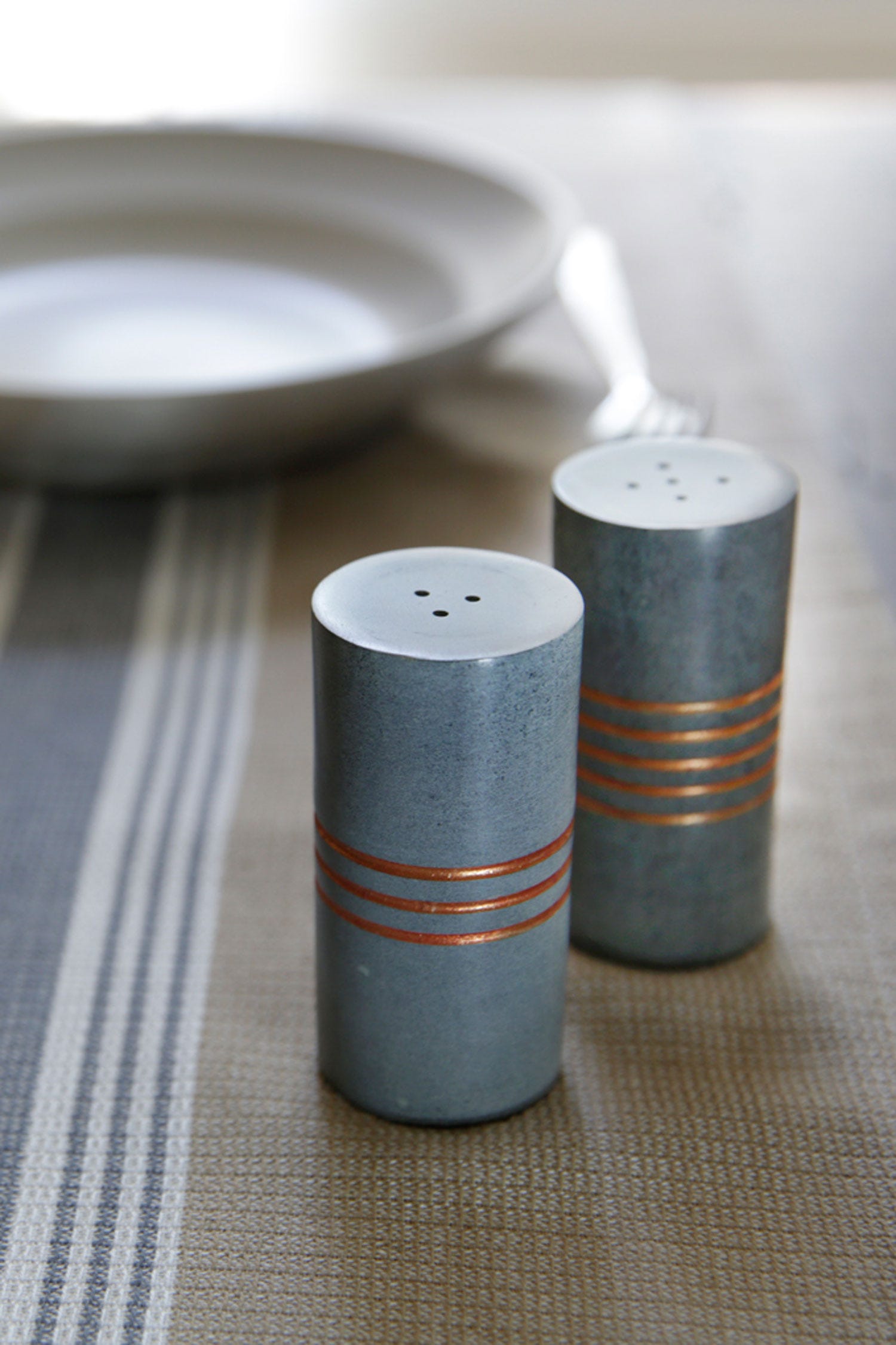 Stone Salt and Pepper Shakers