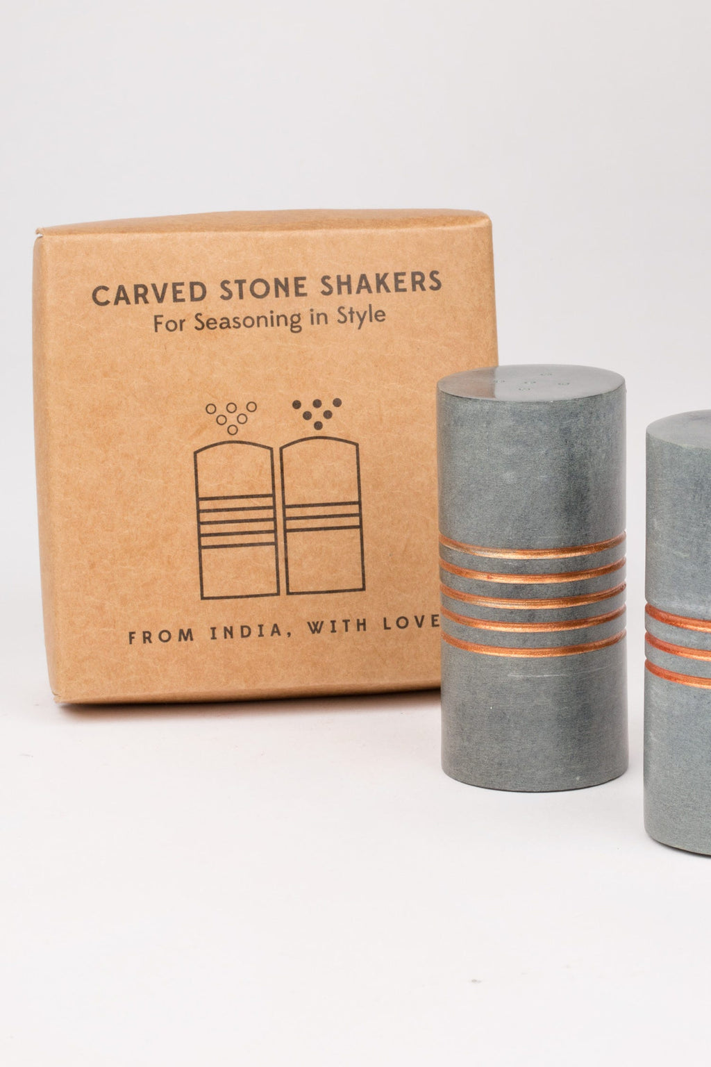 Stone Salt and Pepper Shakers
