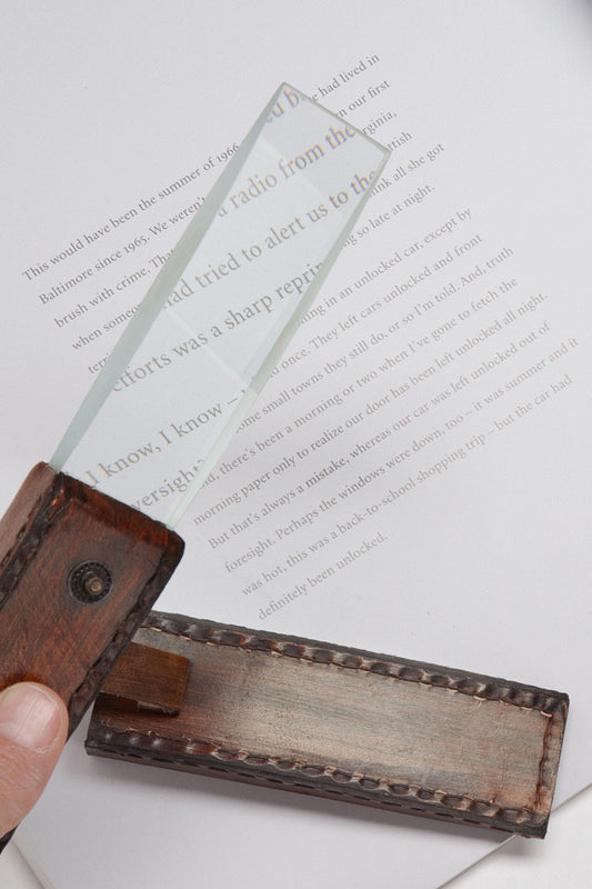 Magnifying glass sheath lthr 8L