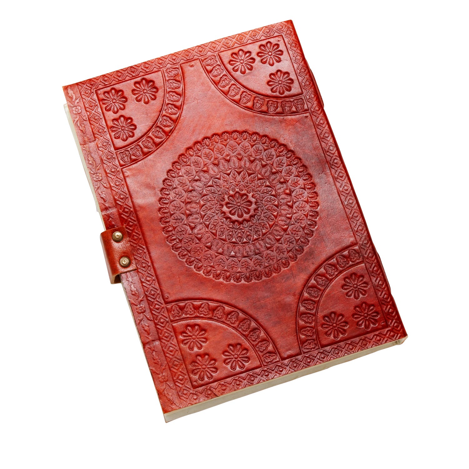 Journal eleph emb lthr/ppr 9x6