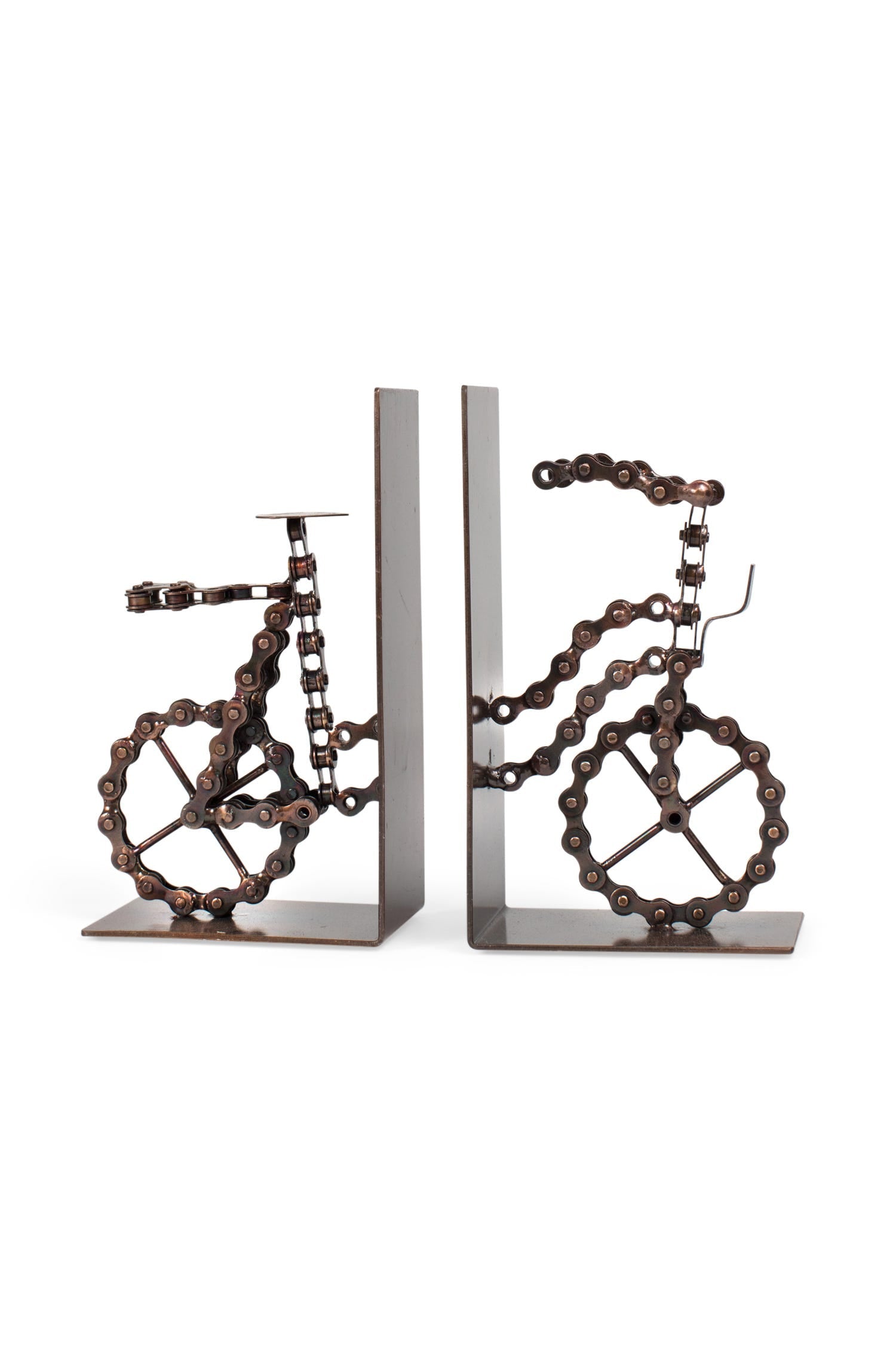 Bookends bicycle bike chains 7H brown