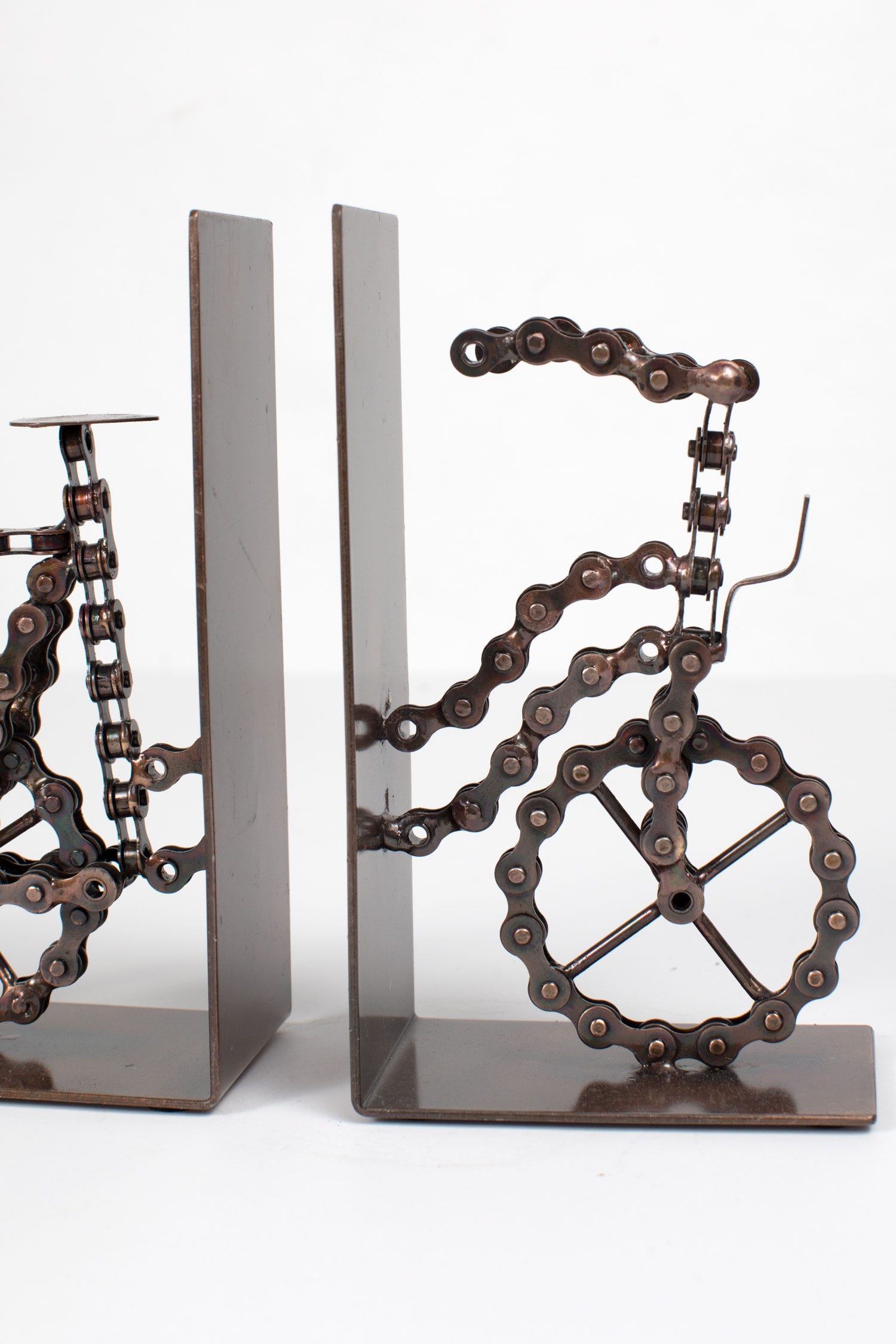 Bookends bicycle bike chains 7H brown
