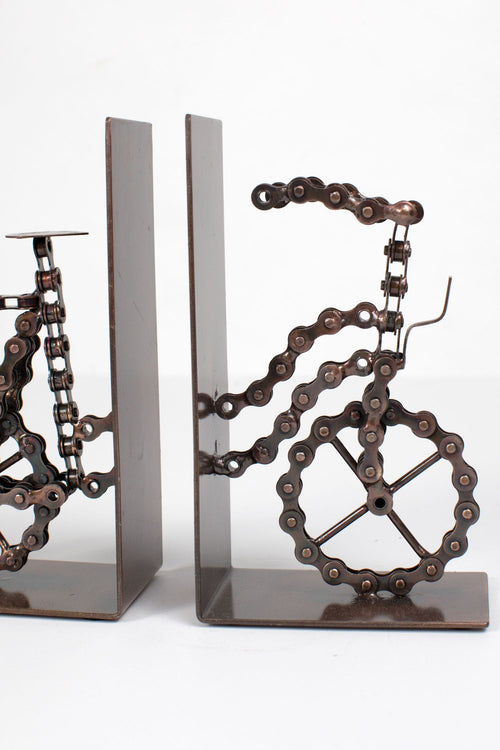 Bookends bicycle bike chains 7H brown