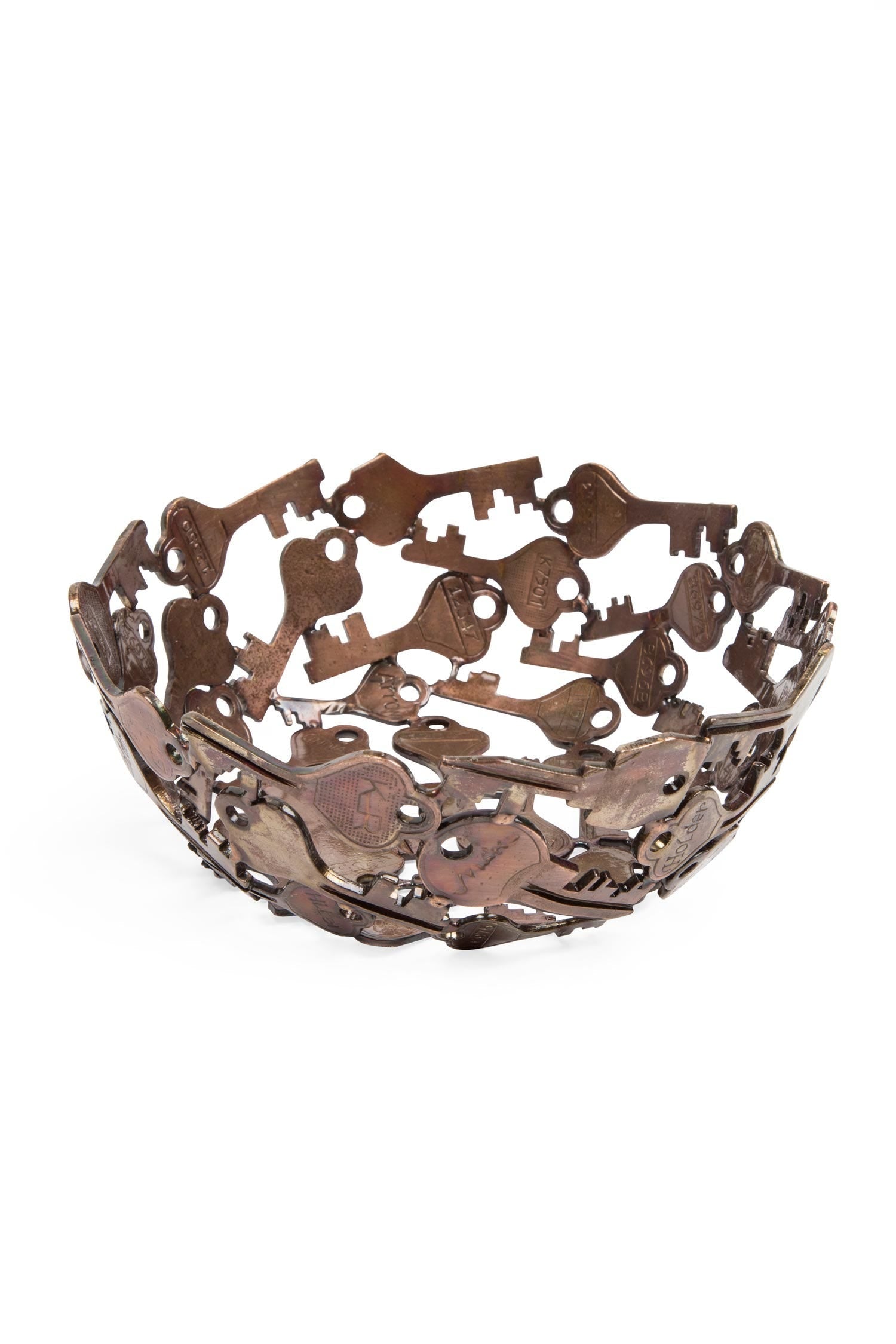 Bowl keys metal 6Dx2.5H copper