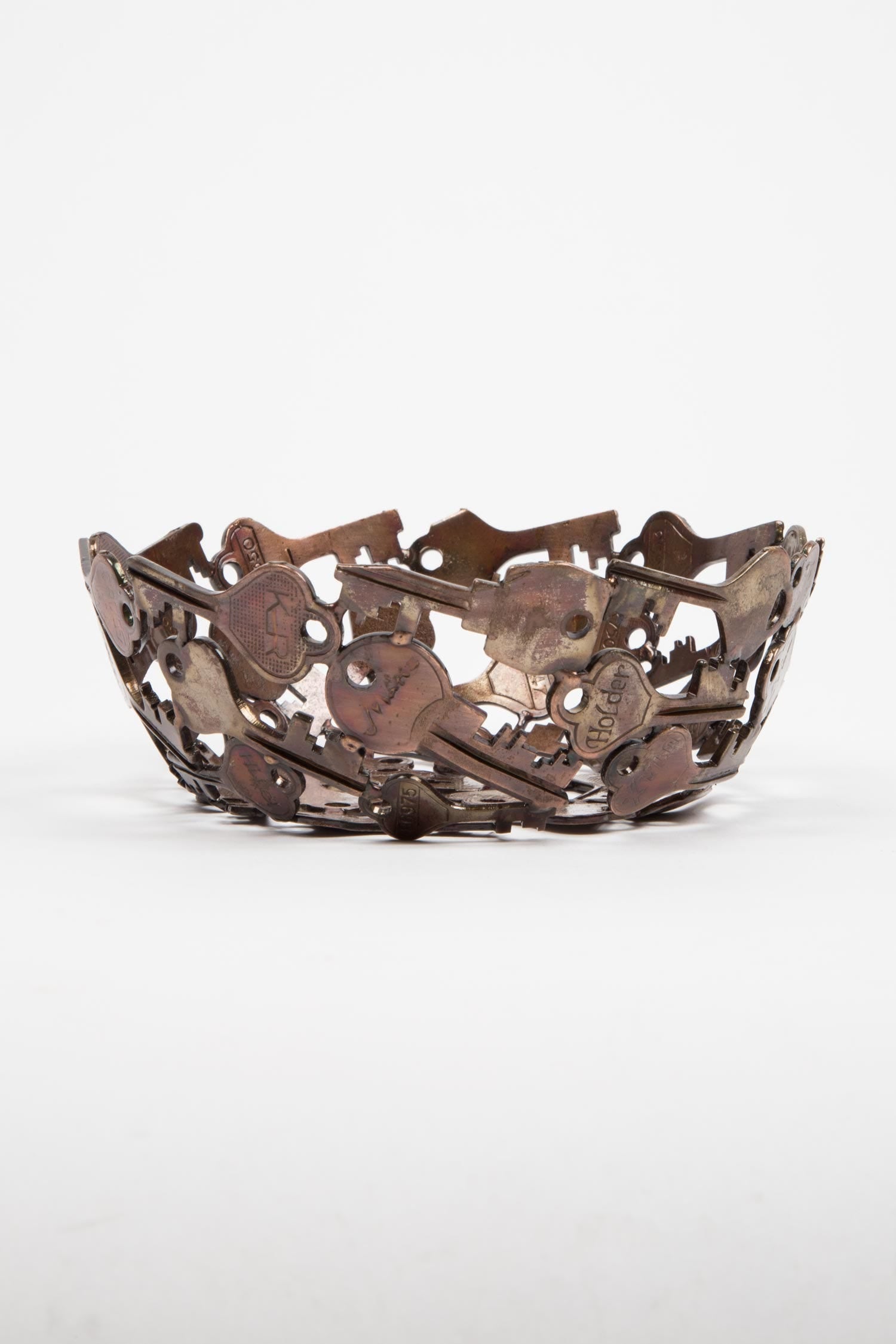Bowl keys metal 6Dx2.5H copper