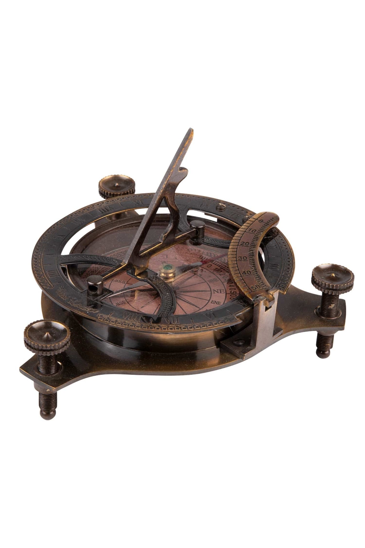 Sundial compass desktop metal 4.5Dx1.5H bronze