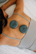 Massage stones w/bag s/2 palawa stone/cotton 3D