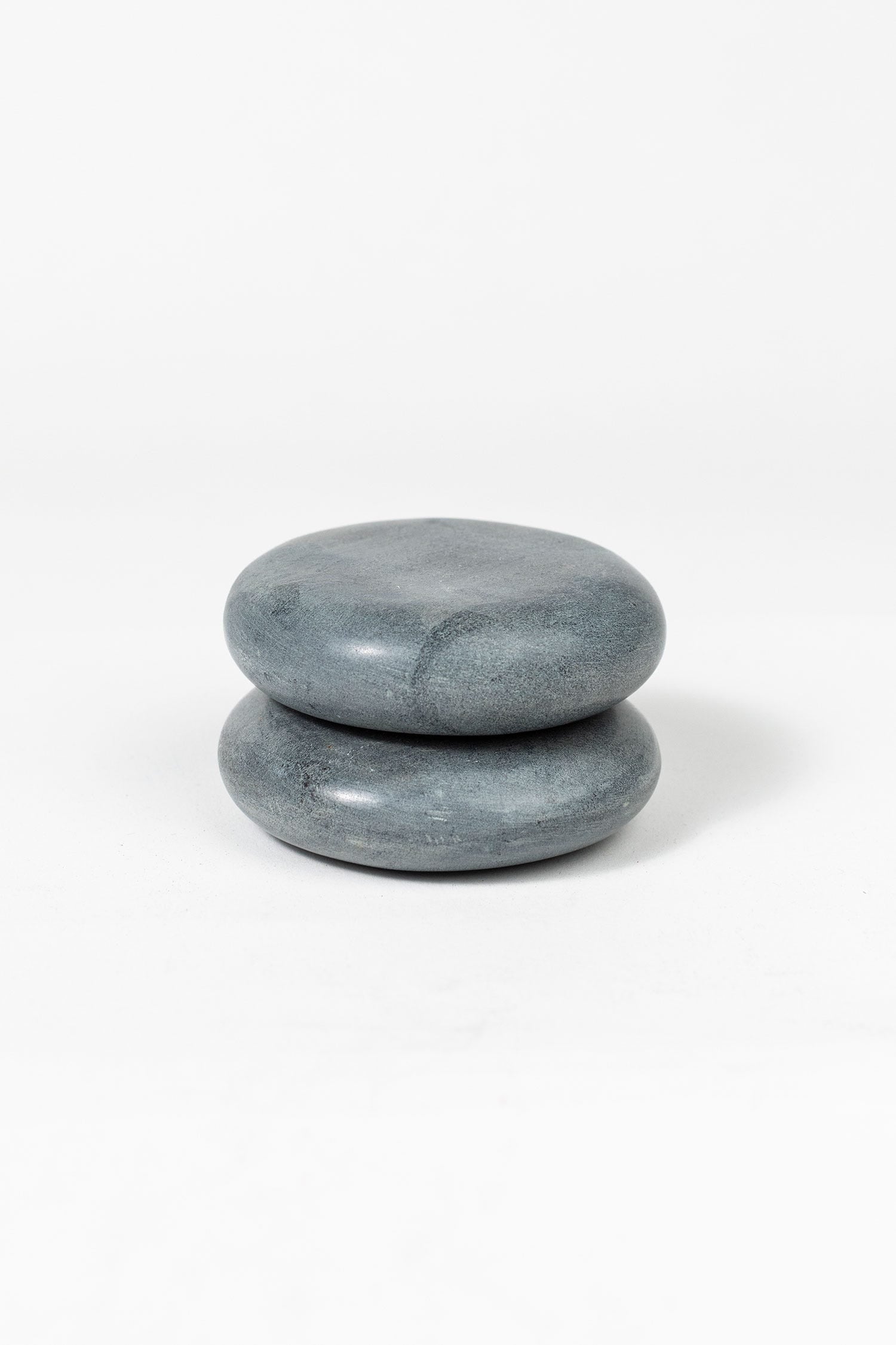 Massage stones w/bag s/2 palawa stone/cotton 3D