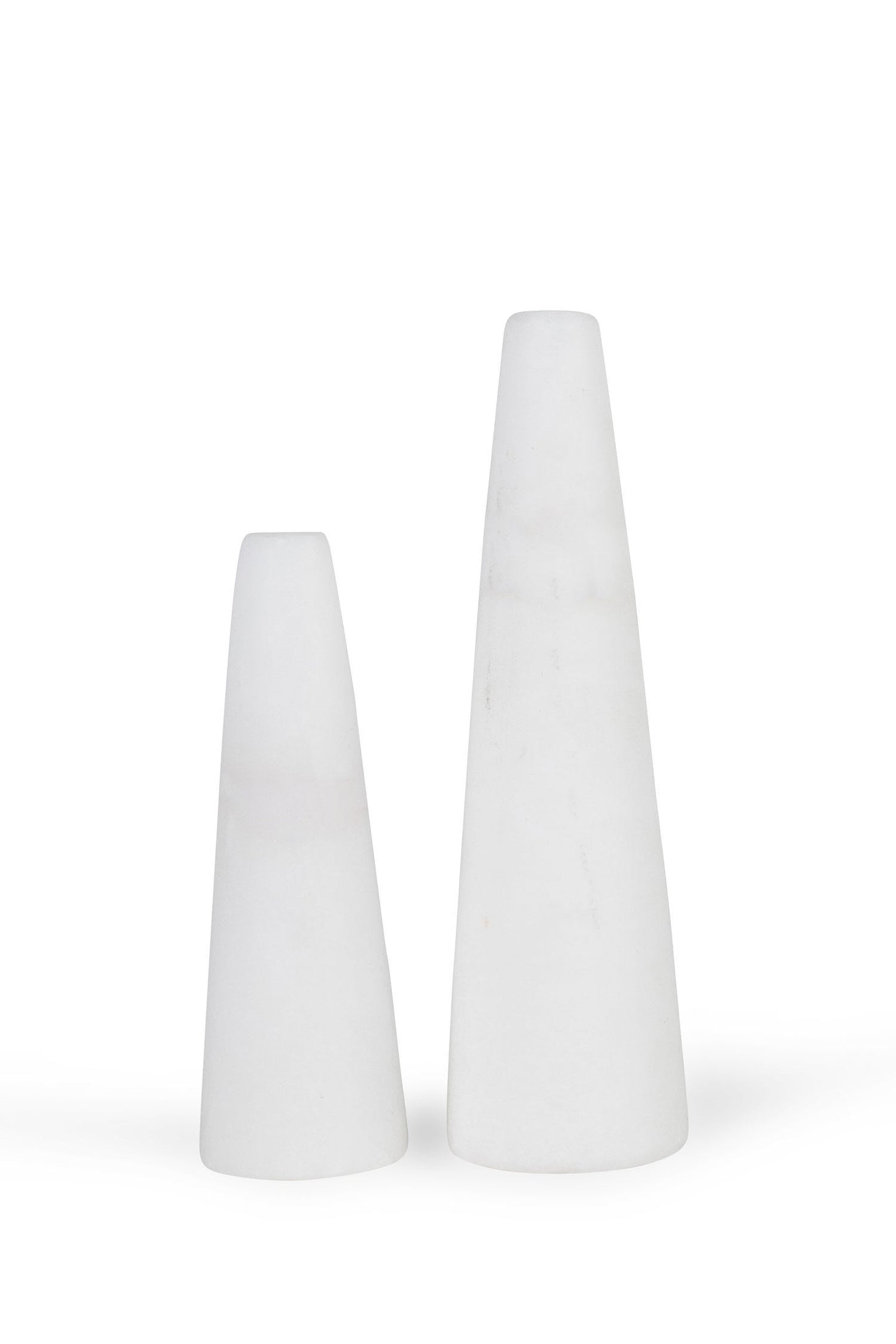 Ring holders cones s/2 marble 3H/4H white