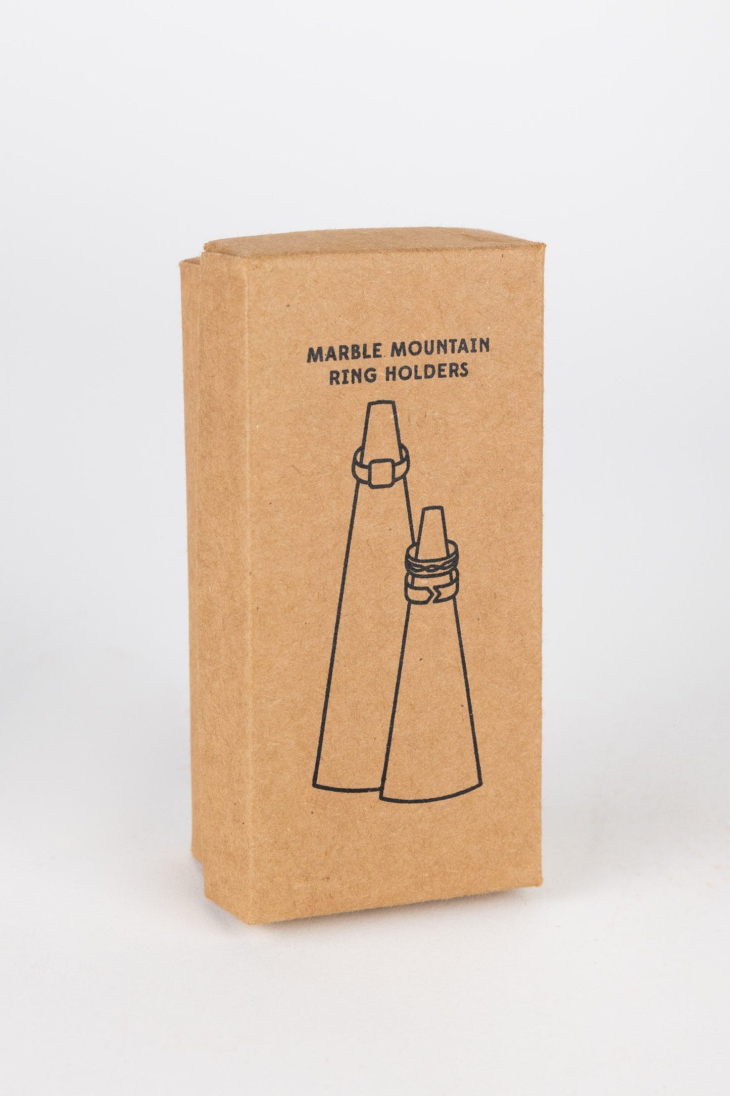 Ring holders cones s/2 marble 3H/4H white