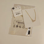 Necklace linked hearts fine chain brass 19L gold