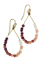 Earrings sm teardrop grounded bone/br 2L browns