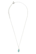 Aqua Pearl Silver Pendant Necklace