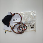 Necklace tassel denim/thread 32L navy/multi