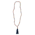 Necklace tassel denim/thread 32L navy/multi