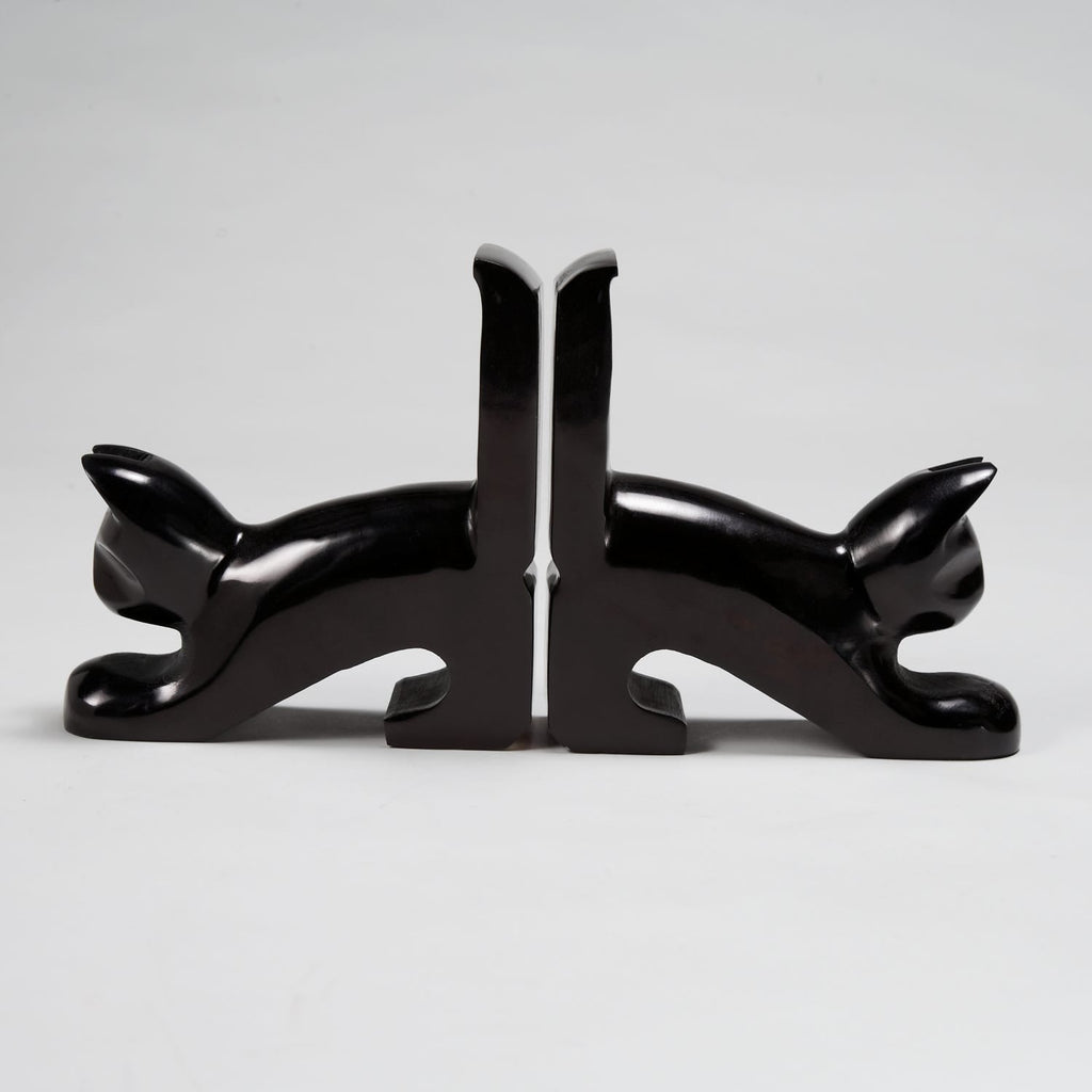 Bookends cats stone 6Lx2x6 black