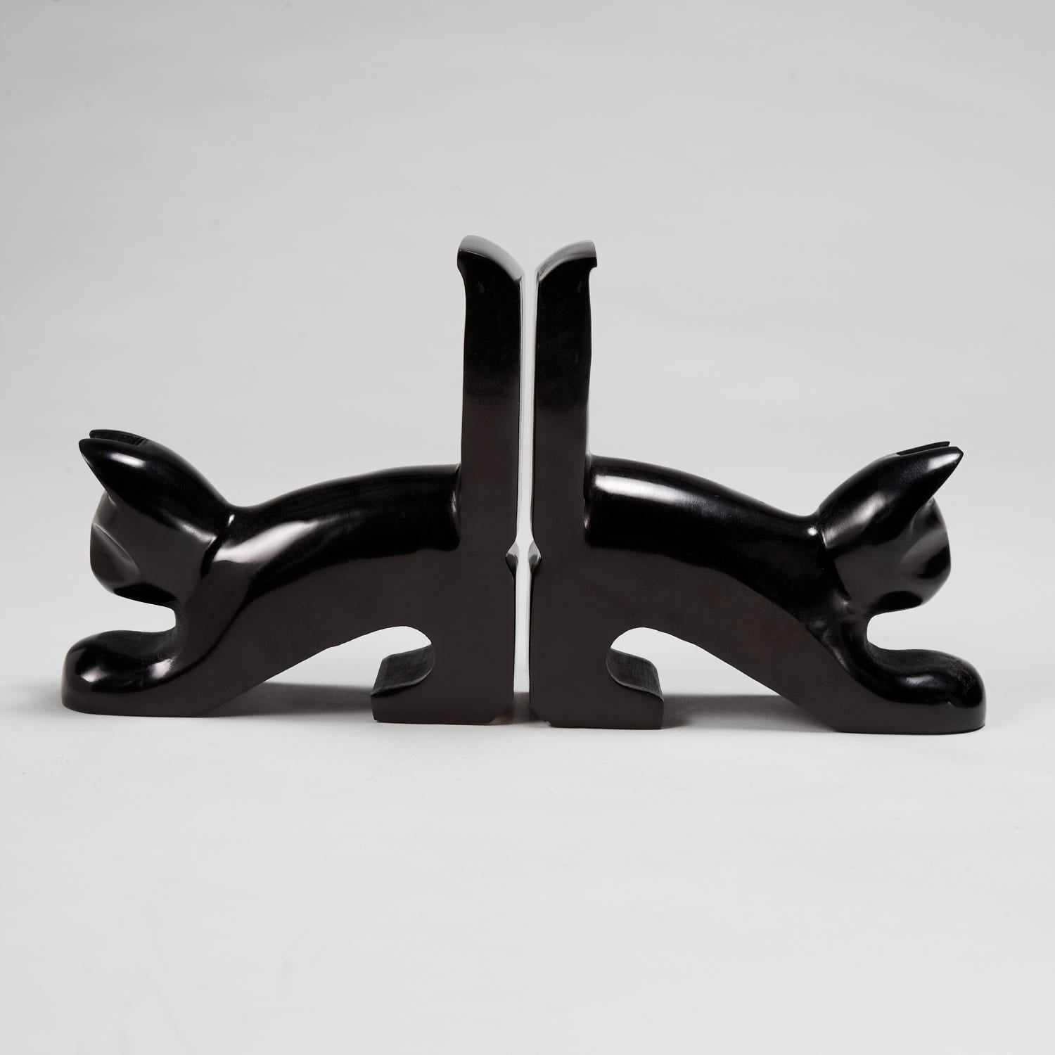 Bookends cats stone 6Lx2x6 black