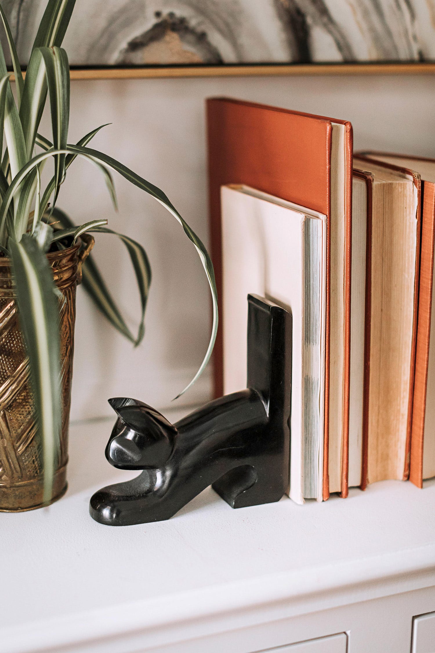 Bookends cats stone 6Lx2x6 black