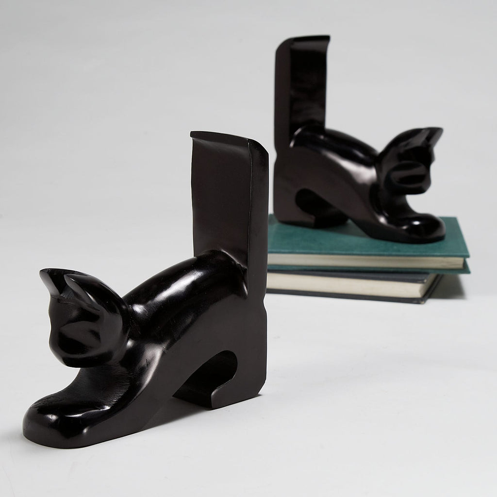 Bookends cats stone 6Lx2x6 black
