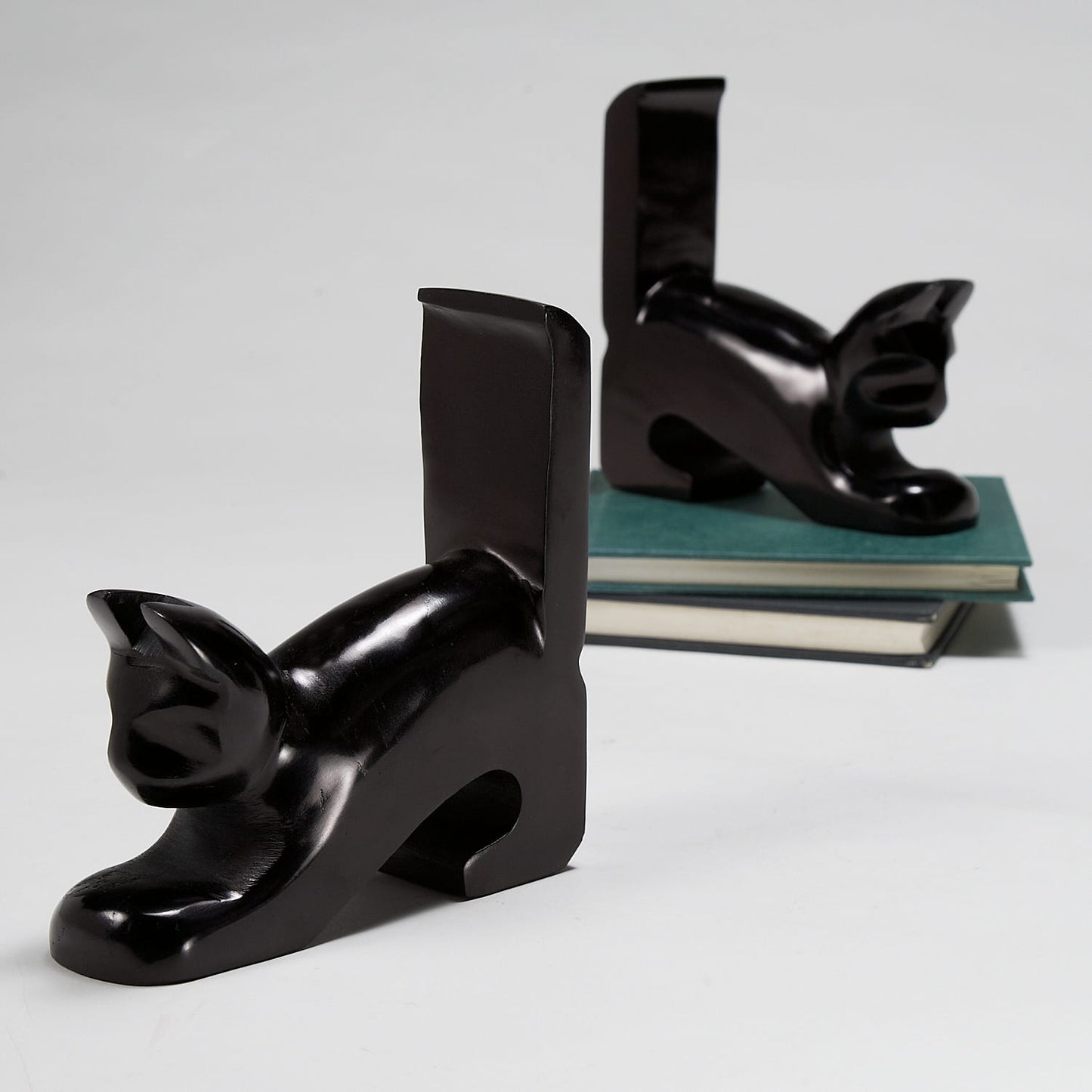 Bookends cats stone 6Lx2x6 black