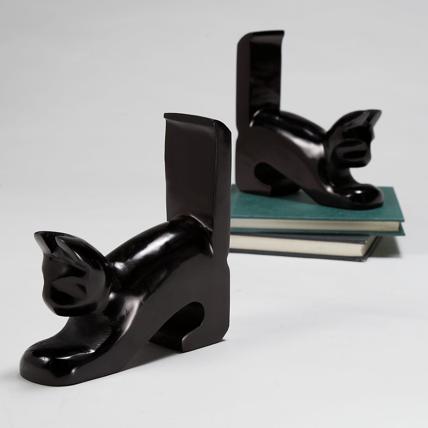 Bookends cats stone 6Lx2x6 black