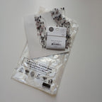 Necklace airy multi thread/glass 34L silv/prpl