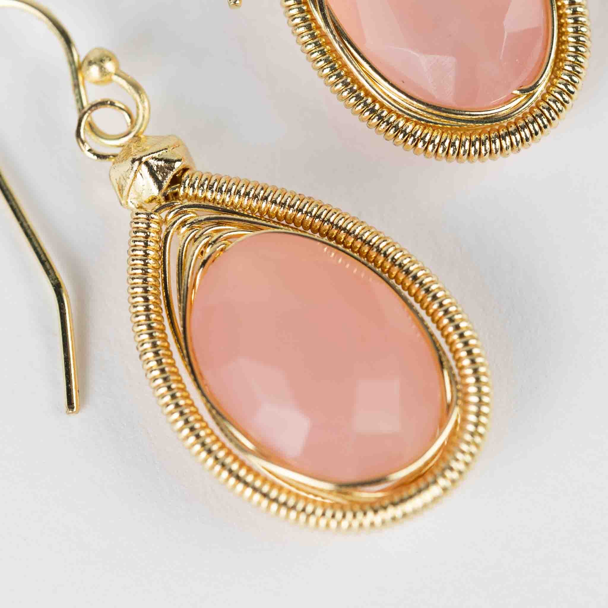 Rose Onyx Drop Earrings - Default Title (6828890)