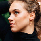 Rose Onyx Drop Earrings - Default Title (6828890)