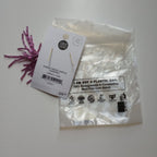 Earrings fringes glass/brass 2.75L purple