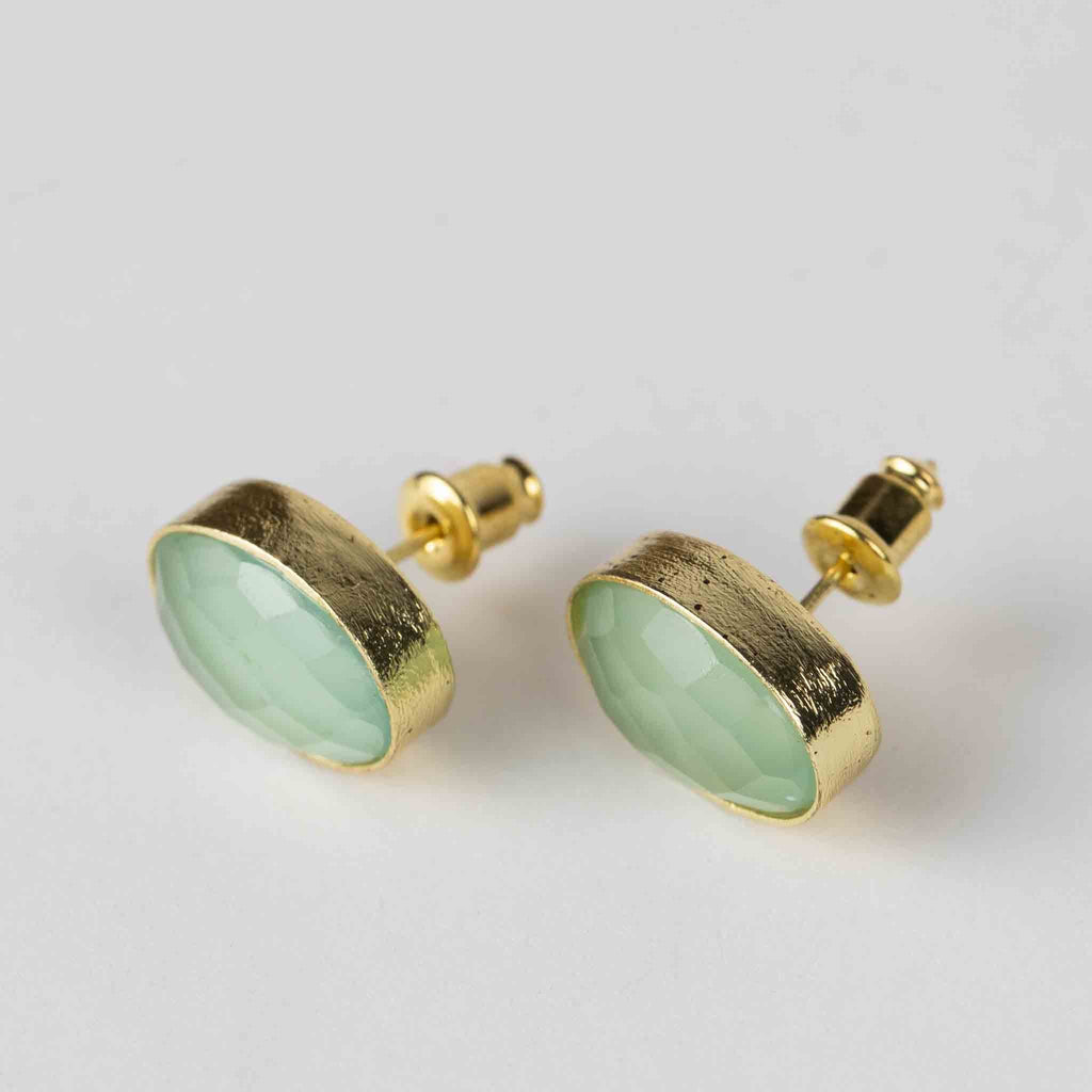 Shanti Green Onyx Stud Earrings - Default Title (6828930)