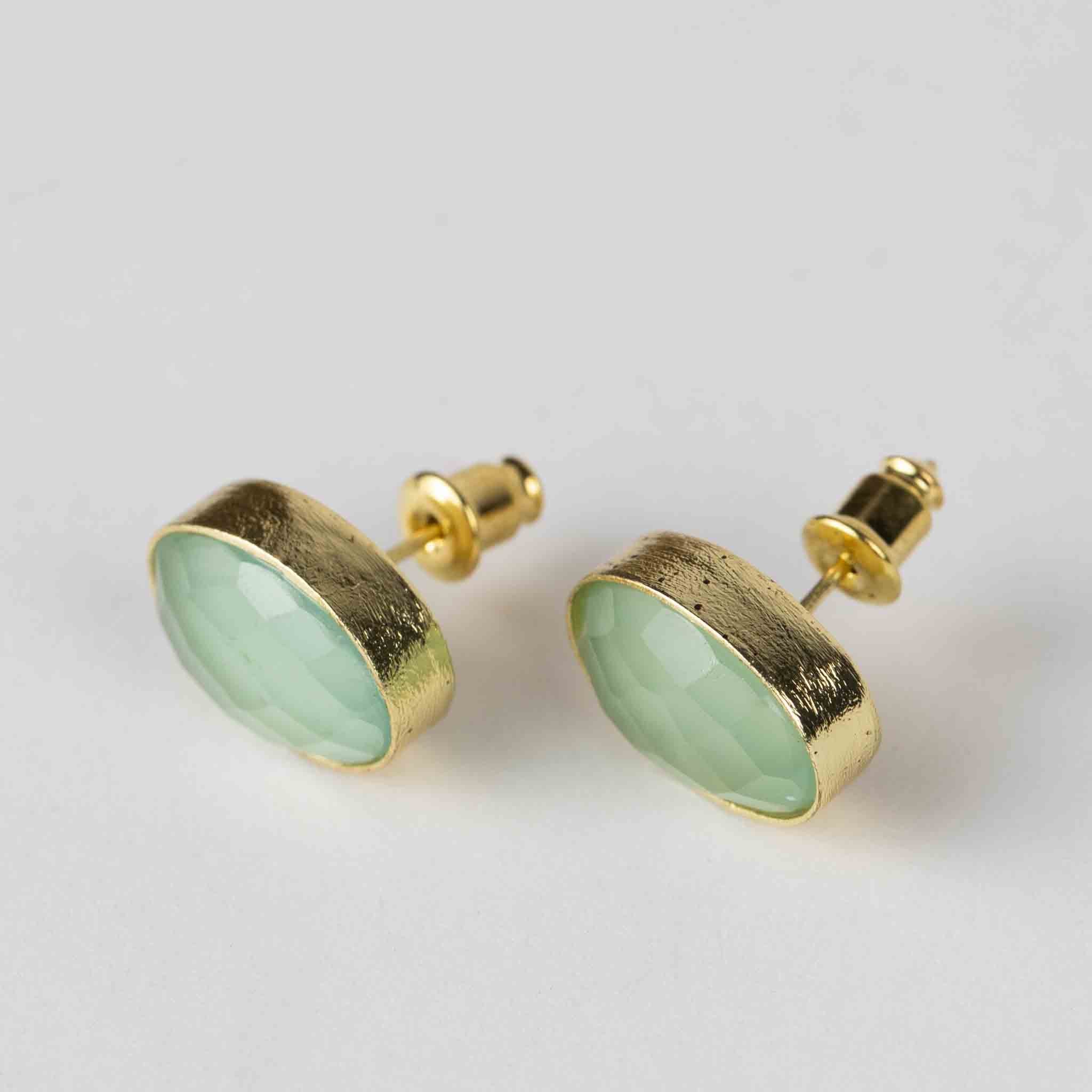 Shanti Green Onyx Stud Earrings - Default Title (6828930)