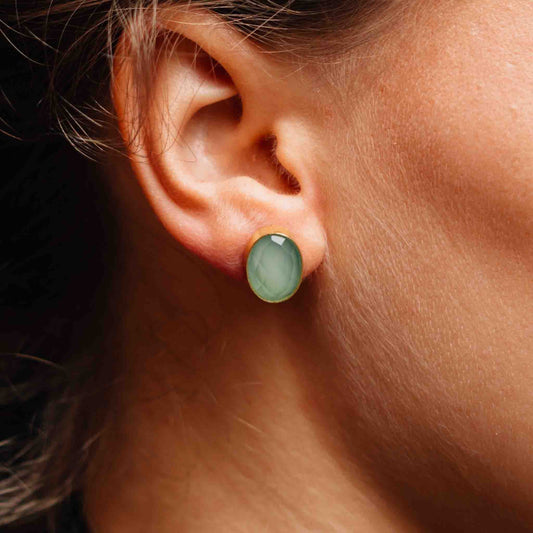 Shanti Green Onyx Stud Earrings - Default Title (6828930)