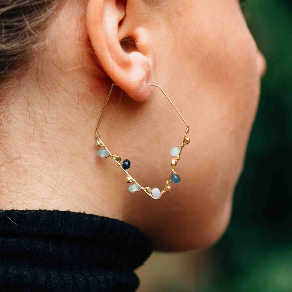 Constellation Diamond Hoop Earrings - Default Title (6828970)