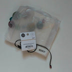Necklace string wrap circles/cord multi