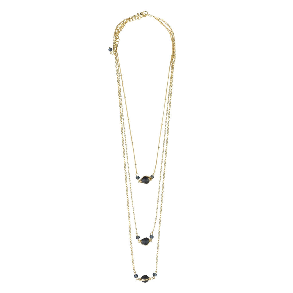Blue Starry Tiered Necklace - Default Title (6830530)